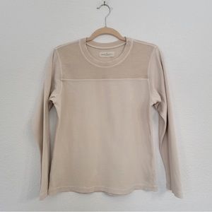 Imogene and Willie Varsity Crew in Stone Small